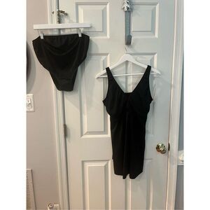 Prego Black Maternity Two Piece Tankini sz L NWT